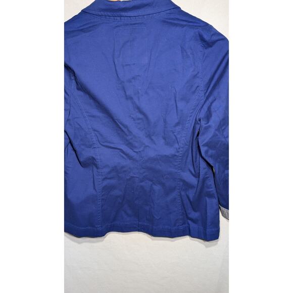 Outback Red Women's Royal Blue Flip Cuff Blazer Sz Medium Business Career - Picture 5 of 8